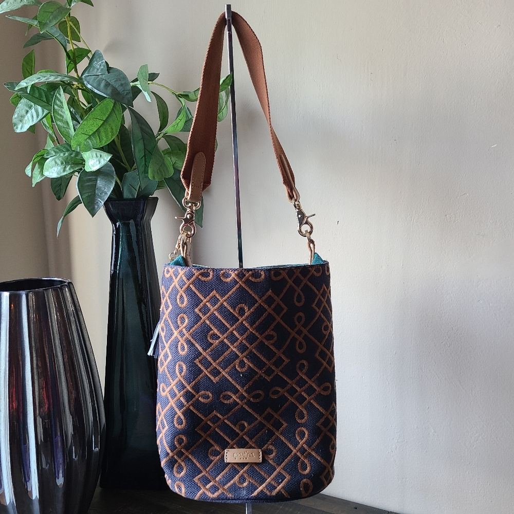 Spartina Newport Bucket Bag Purse Mareena Print